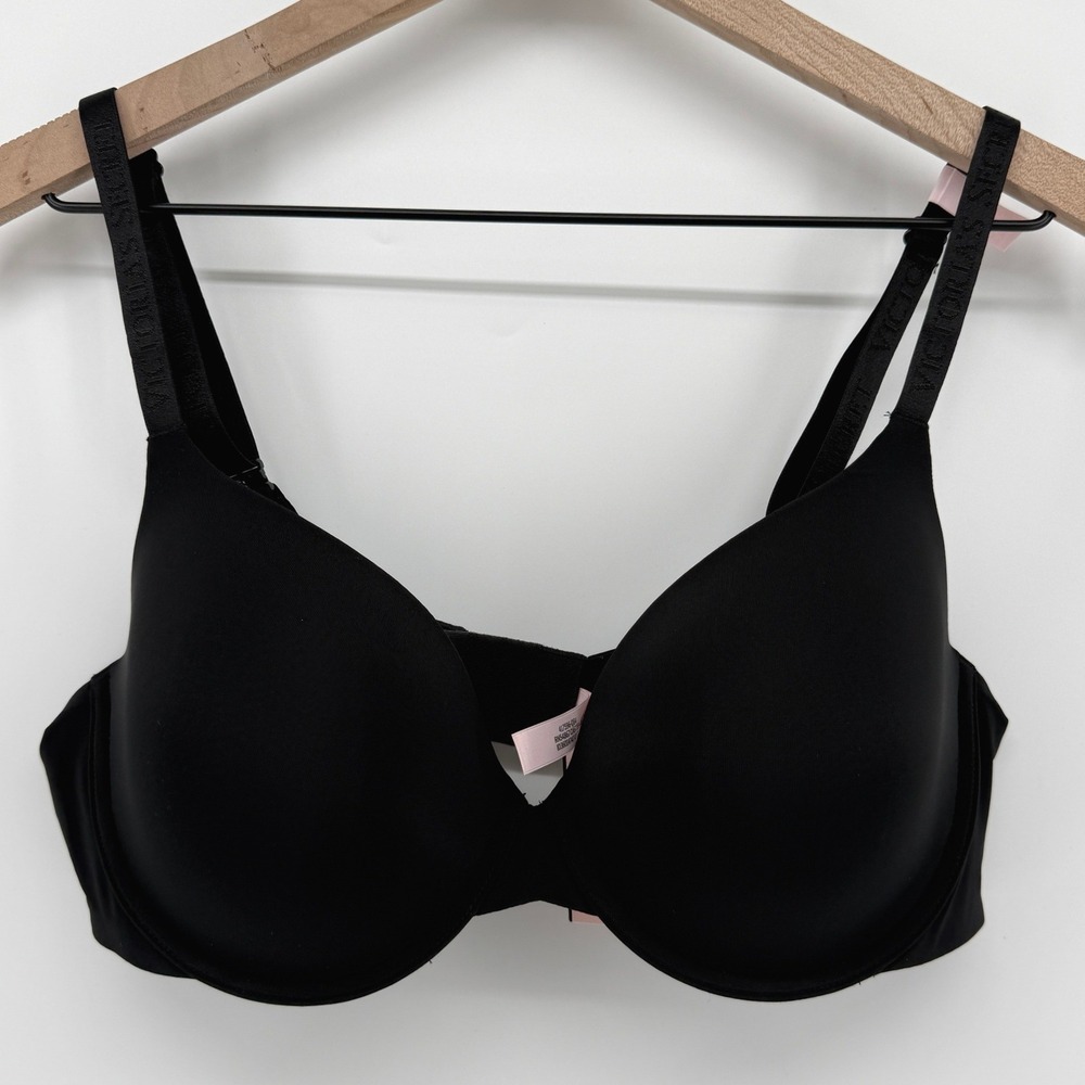 Victoria's Secret T-Shirt Lightly Lined Demi Bra Black 38C Underwire New